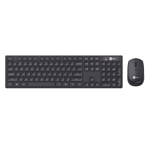 Lenovo Lecoo KM2001 Kablosuz Türkçe Q Klavye & Mouse Set Siyah