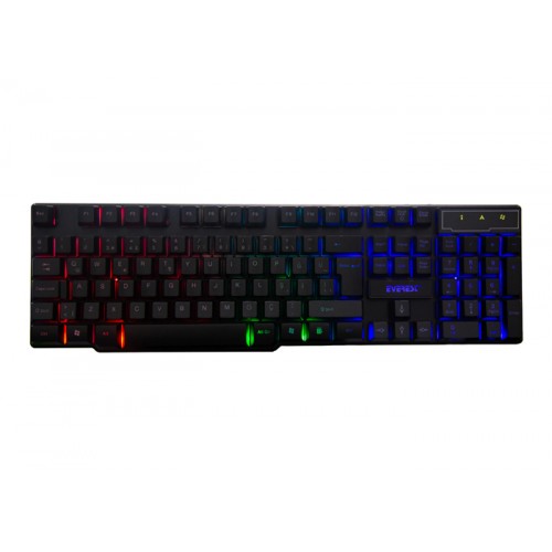 Everest KB-188 Borealis Siyah USB Gökkuşağı Aydınlatmalı Q Gaming Oyuncu Klavyesi